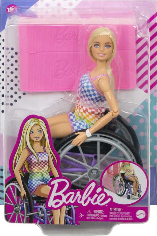 Barbie- Fashionistas- Poupée, fauteuil roulant et rampe