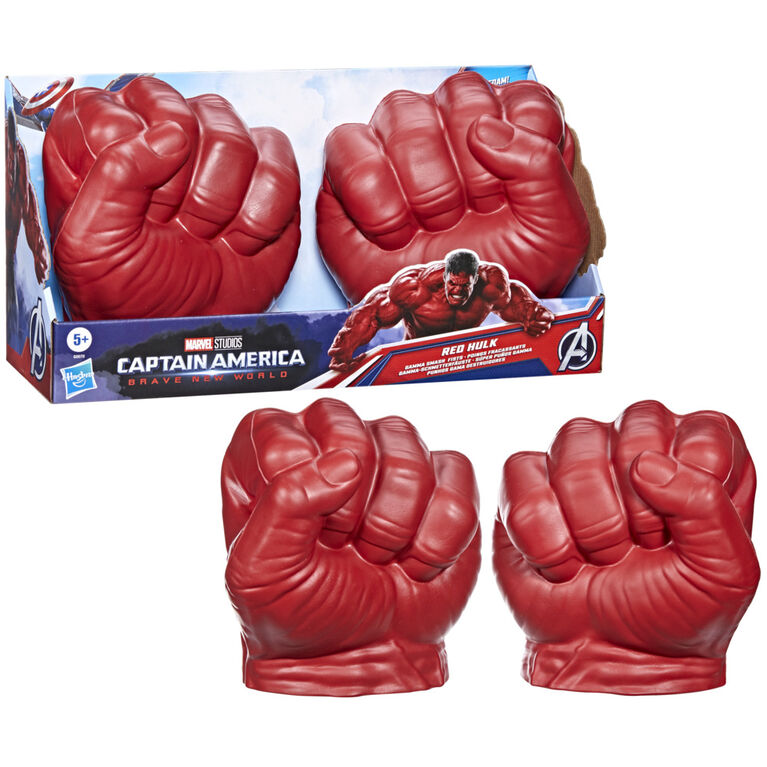 Marvel Avengers Captain America: Brave New World Red Hulk Gamma Smash Fists Role Play Toys