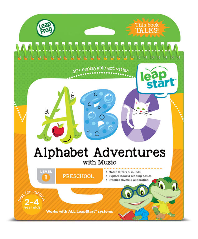 Livre d'activités pour la maternelle LeapStart de LeapFrog - Les aventures de l'alphabet - Version anglaise