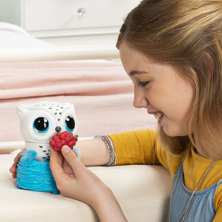 Owleez Jouet pour enfant Animal volant interactif rose - Robot éducatif