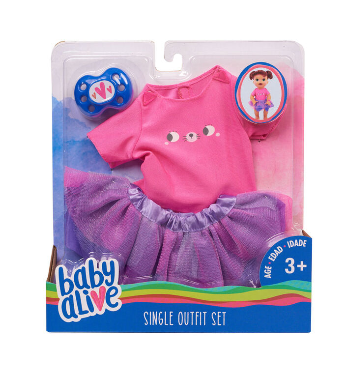 Baby Alive Outfit Pack Pink Cat Tee Tutu Toys R Us Canada
