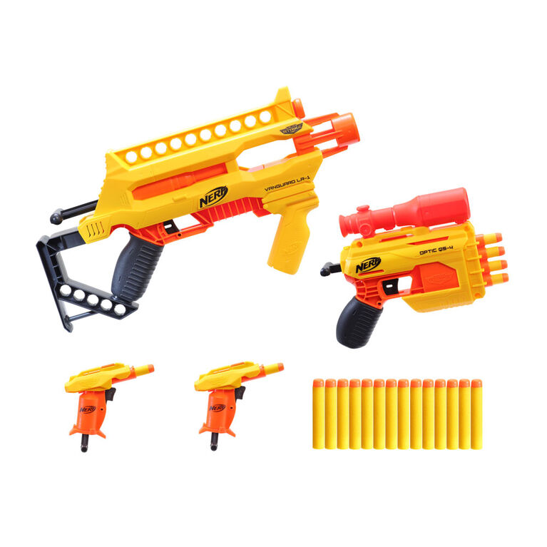 Nerf Alpha Strike, Kit d'infanterie, 24 pièces incluant 4 blasters et 20 fléchettes Nerf Elite officielles