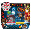 Bakugan, Battle Pack 5 personnages, Aurelus Cloptor et Pyrus Trhyno, Cartes à collectionner et créatures transformables