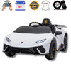 KIDSVIP 12V Lamborghini Huracan W/RC - White - English Edition   