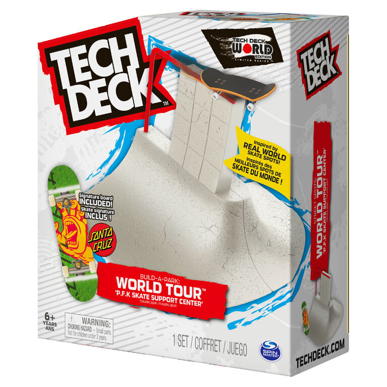 Tech Deck, Build-A-Park World Tour, P.F.K Skate Support Center, Coffret rampe avec fingerboard Signature
