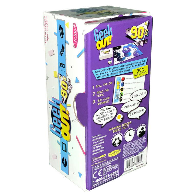 Ultra PRO Geek Out! Trivia Party Game: The 90s Edition - English Edition