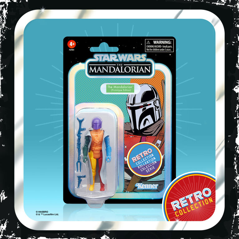 Star Wars Retro Collection The Mandalorian, figurine de collection de 9,5 cm The Mandalorian (Prototype Edition) - Notre exclusivité