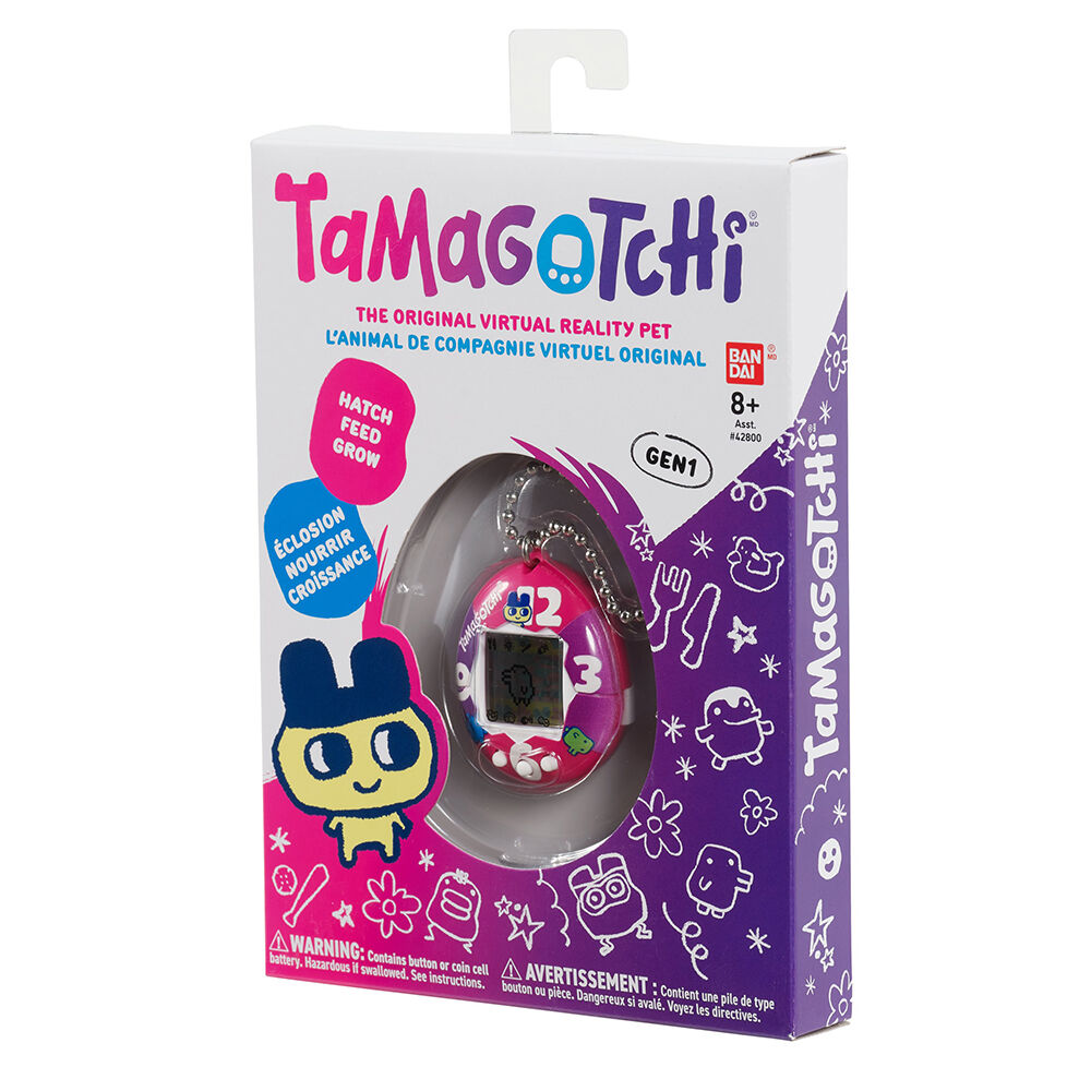 The Original Tamagotchi Purple Pink Clock English Edition