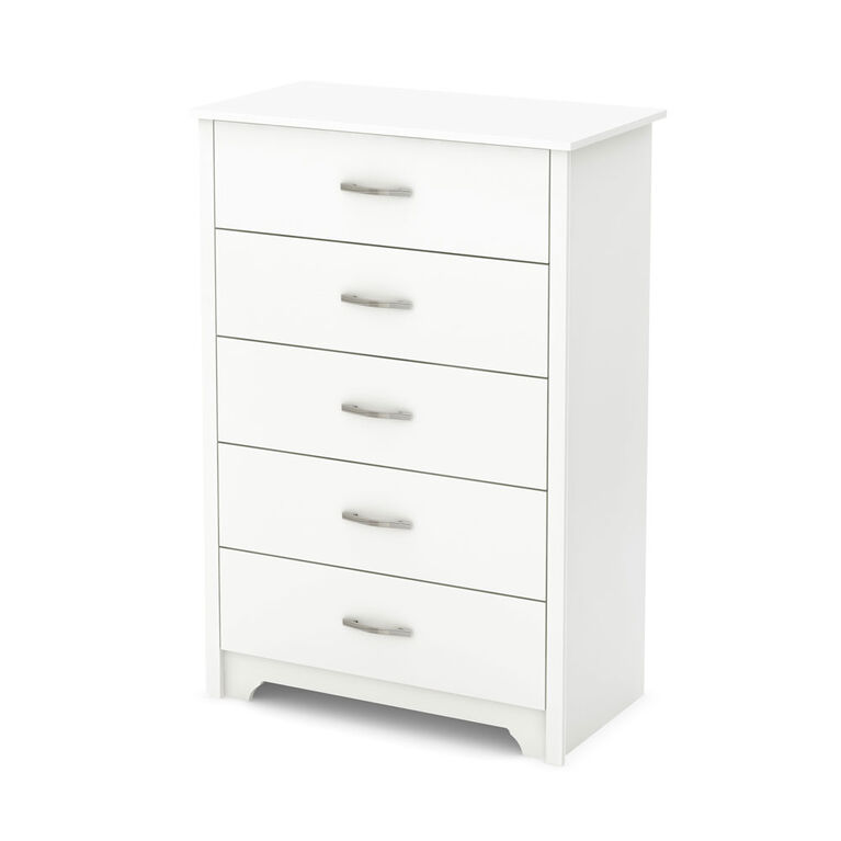 Fusion 5-Drawer Chest- Pure White