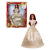 Barbie Signature 2025 Holiday Barbie Fashion Doll, Seasonal Collector, Dark Brown Hair with Silver & Gold Gown