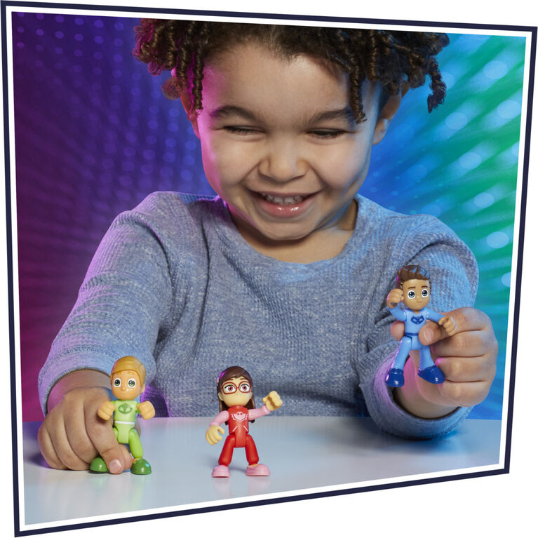 Pyjamasques, Héros de la nuit, pack de 6 figurines avec 11 accessoires