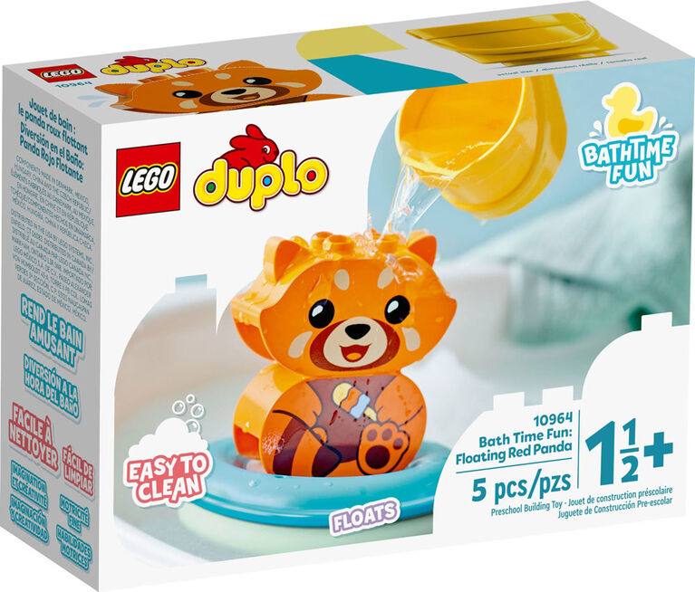 LEGO DUPLO My First Bath Time Fun: Floating Red Panda 10964 Building Toy (5 Pieces)