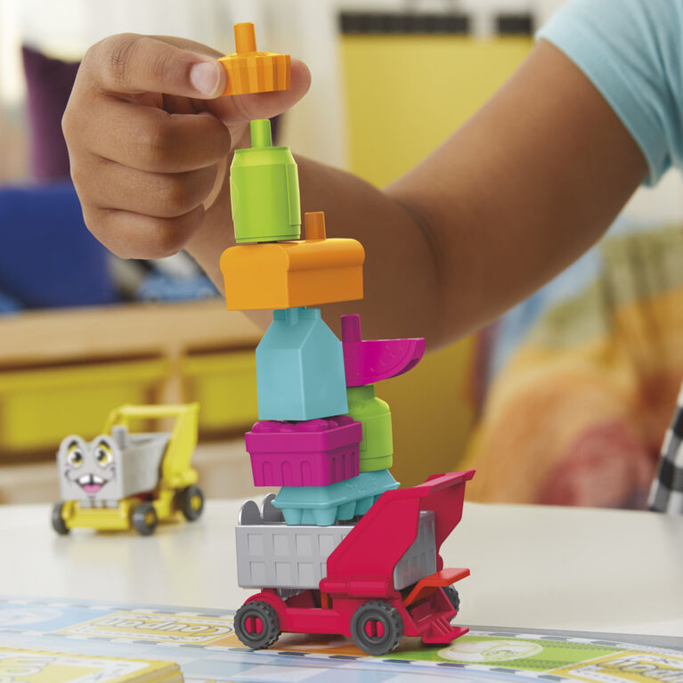 Épicerie en folie, jeu de plateau pour enfants et tout-petits, jeu d'assemblage avec mini articles, jeux préscolaires pour 2 à 4 joueurs