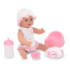 Melissa & Doug - Mine to Love Annie 12-Inch Drink and Wet Poseable Baby Doll With Potty, Bottle, Pacifier, Diaper, Dress