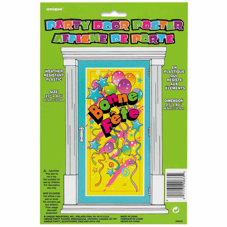 Bonne Fete Door Poster, 27"X60" - French Edition