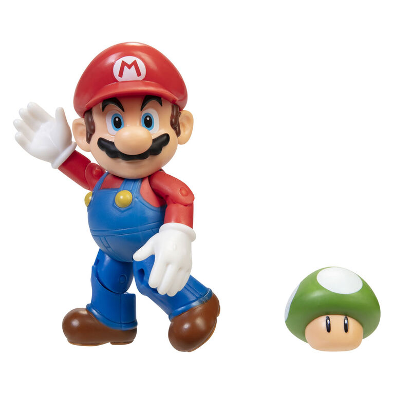 Nintendo 4" Figure: Mario with 1 up Mushroom