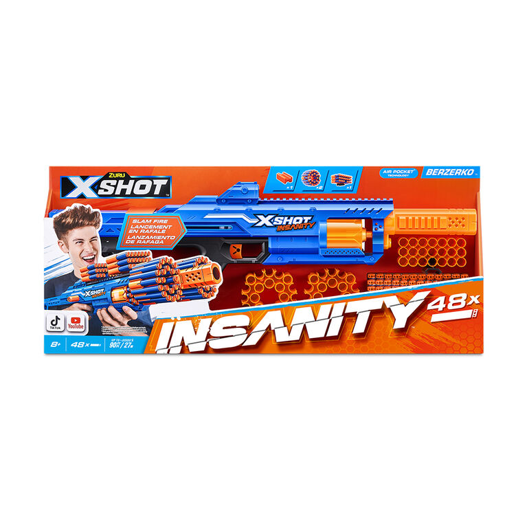 X-Shot Insanity Bezerko (48 Darts) by ZURU