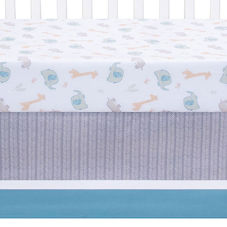 Sammy & Lou 4 Piece Crib Bedding Set - Safari Babies