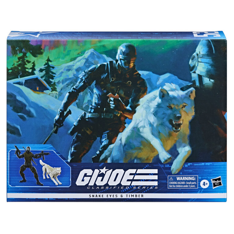 G.I. Joe Classified Series, figurines Snake Eyes and Timber 52 de collection premium, emballage spécial