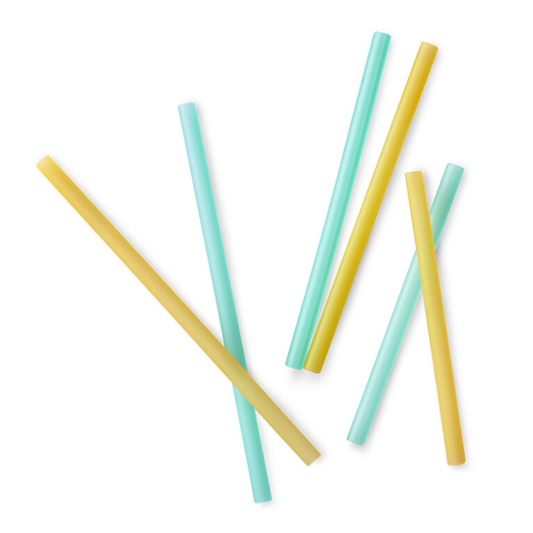 Gosili Reusable Silicone Straws Sea/Orange