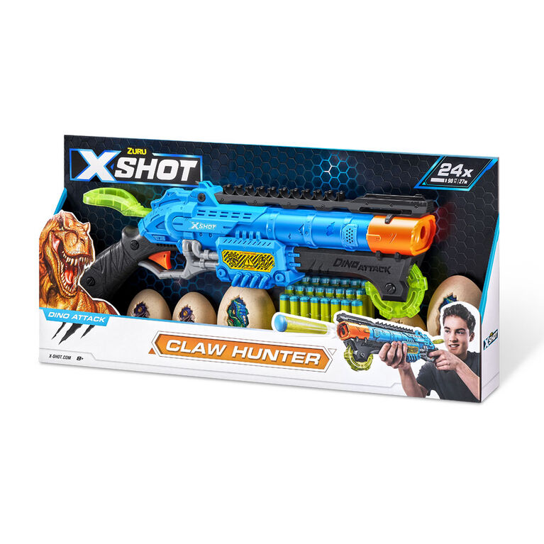 X-Shot Dino Attack Claw Hunter Blaster (24 Darts, 6 Eggs)