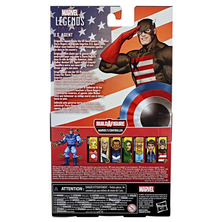 Marvel Legends Series U.S. Agent Classic Comics Action Figure 6-inch Collectible Toy, 1 Accessory, 2 Build-A-Figure Parts