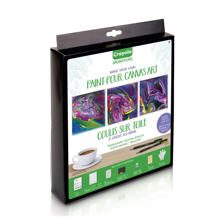 Crayola Signature DIY PaintPour Canvas Art Craft Kit Toys R Us Canada