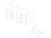 Fusion 6-Drawer Double Dresser- Pure White