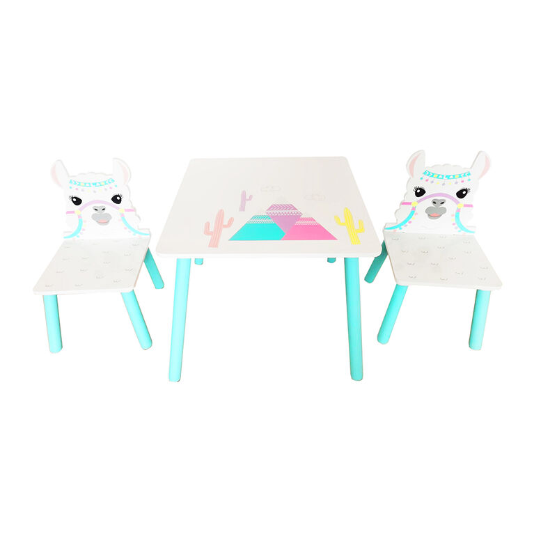 Llama Square Table With 2 Chairs