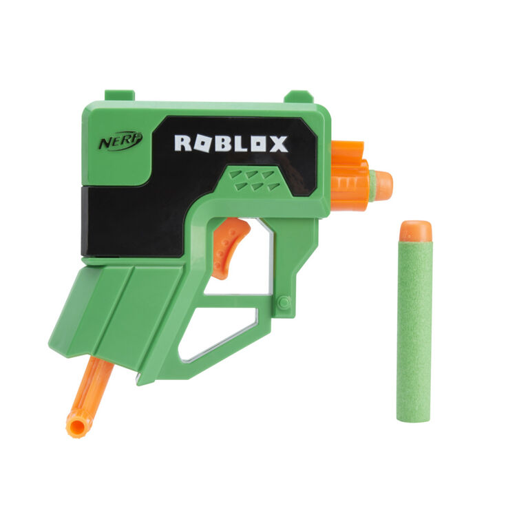 Nerf Roblox Phantom Forces: Boxy Buster Dart Blaster, Pull-Down Priming Handle, 2 Nerf Elite Darts, Code To Unlock In-Game Virtual Item