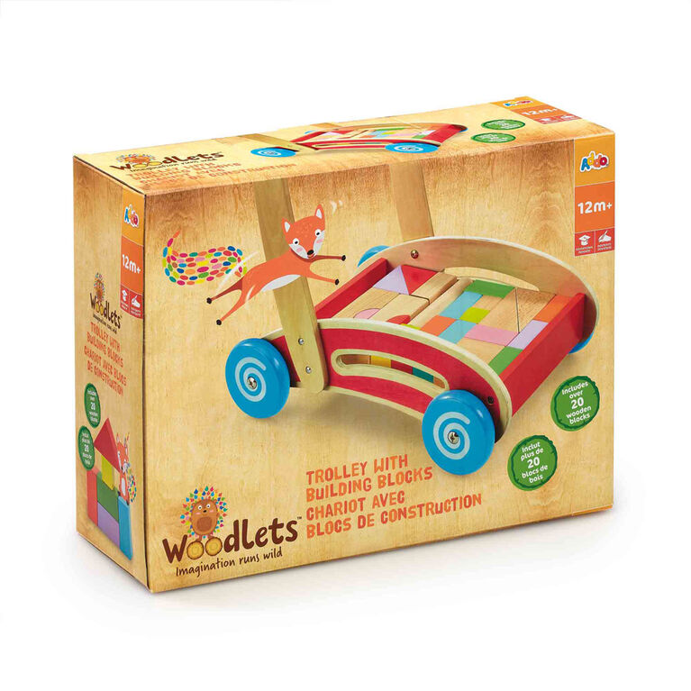 Woodlets - Chariot avec briques - Notre exclusivité