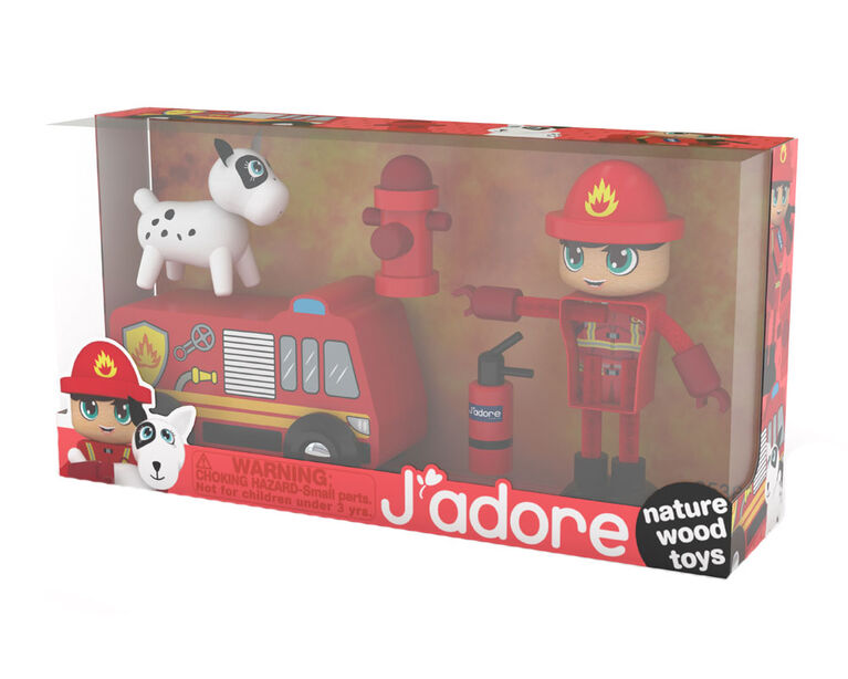 J'Adore Firefighter Zac Playset
