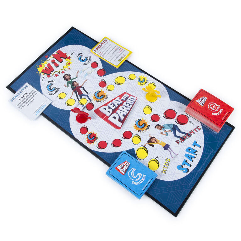 Beat the Parents, Family Board Game of Kids vs. Parents with Wacky Challenges (Edition May Vary)