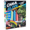 Chalk Alive Dino, fusée, voiture de course