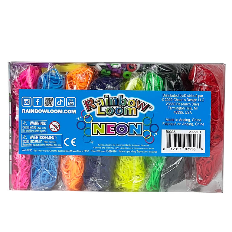 Rainbow Loom- Sparkle Rubber Band Treasure Box Edition, 8,000 High Quality  Rubber Bands, 150 Clips and Carrying Case Included, The Original Rubber