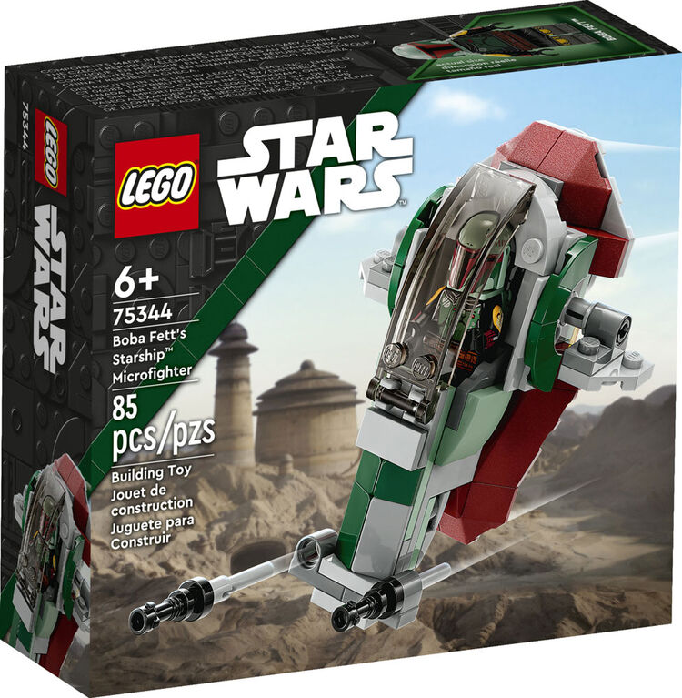 LEGO Star Wars Boba Fett's Starship Microfighter 75344 Building Toy Set (85 Pcs)