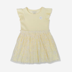 Rococo Floral Tutu Dress Yellow
