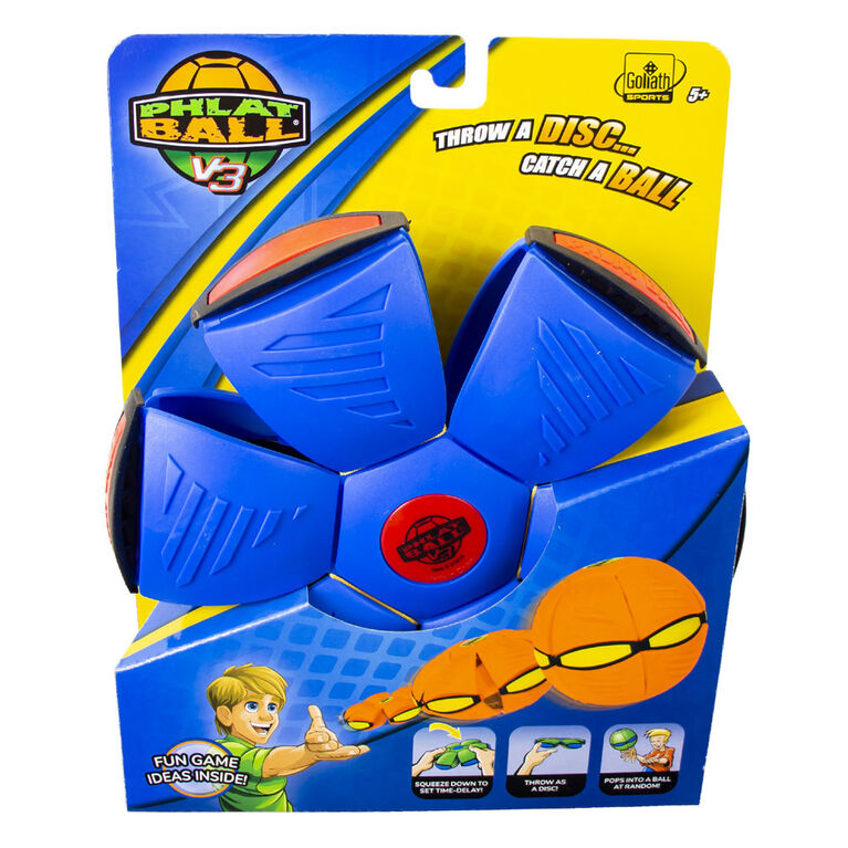 Goliath - Phlat Ball V3 - Blue with Orange Bumper - English Edition