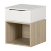 Hourra 1-Drawer Nightstand Soft Elm Whit