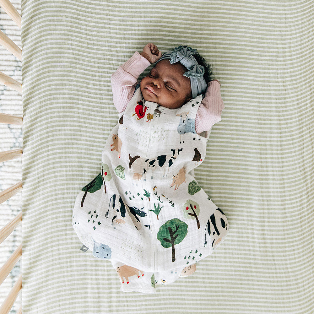 Red Rover - Cotton Muslin Sleep Bag Medium - Family Farm