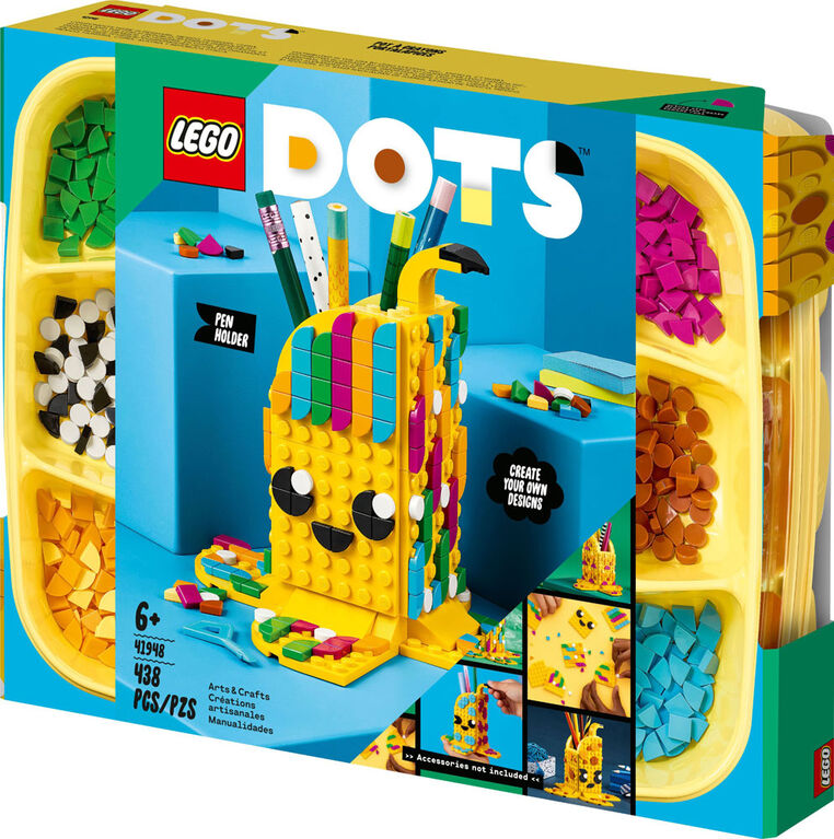 LEGO DOTS Porte-crayons Jolie banane 41948 Ensemble de création artisanale et de décoration (438 pieces)