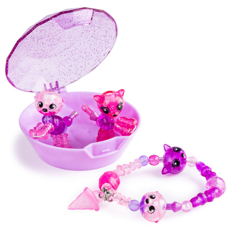 Twisty Petz, Series 3 Babies 4-Pack, Kitties and Otters Collectible Bracelet Set and Case