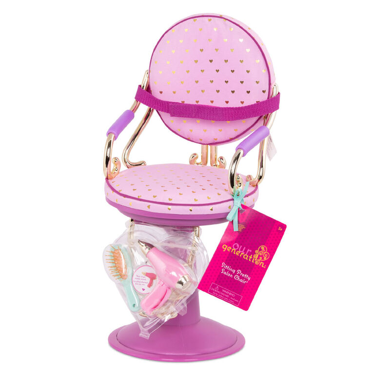 Our Generation Sitting Pretty Salon Chair Hairstyling Playset For 18