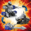 Power Rangers Dino Fury Blue Tricera Blade and Black Stego Spike Zord, Zord Link Mix-and-Match Custom Build System