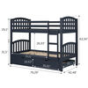 Meubles South Shore, Bunk Beds and Rolling Drawers Set - Navy Blue
