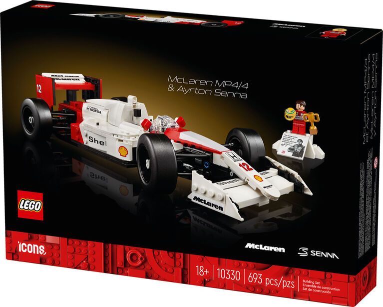 LEGO Icons McLaren MP4/4 & Ayrton Senna Model Car for Adults 10330