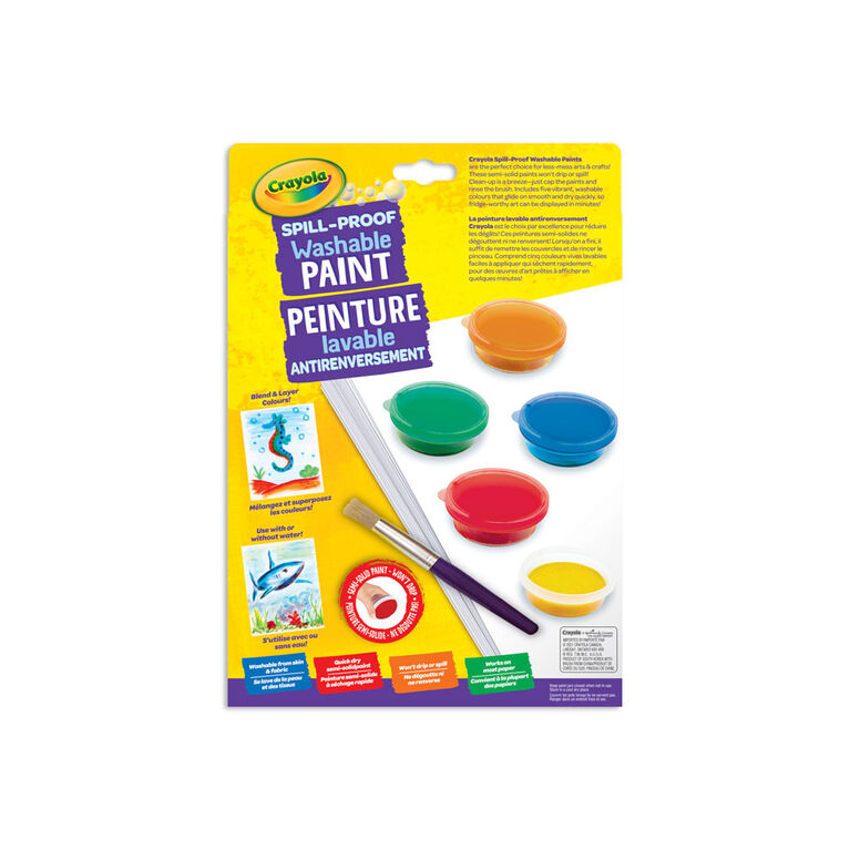 Crayola Spill Proof Washable Paint Kit - - Fat Brain Toys