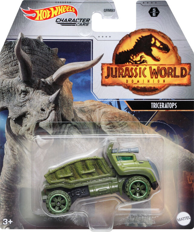 Hot Wheels Character Cars Jurassic World Triceratops
