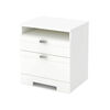 Reevo Nightstand with Cord Catcher Pure White