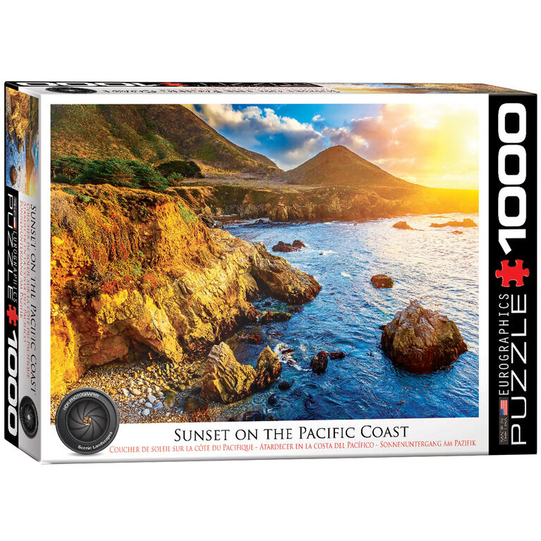 Eurographics Puzzle 1000 pi&egrave;ces HDR Sunset on Pacific Coast